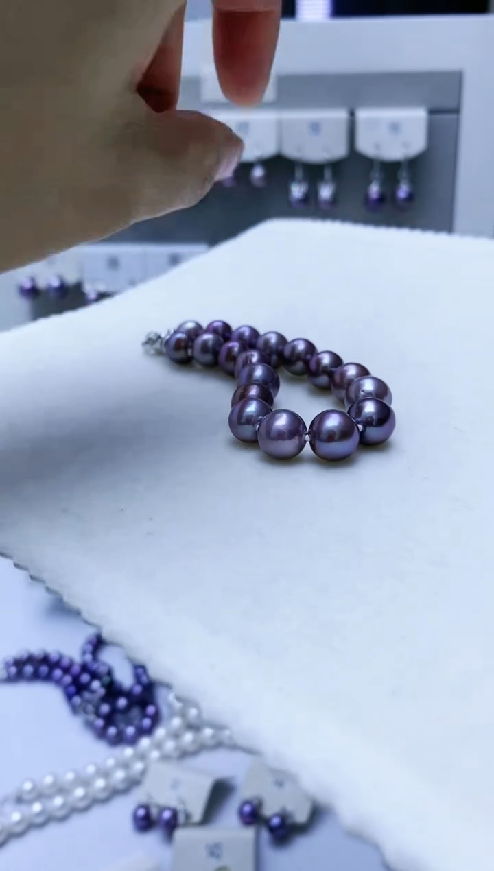 【闪购商品】淡水珍珠耳饰银S925镶嵌手串怪色