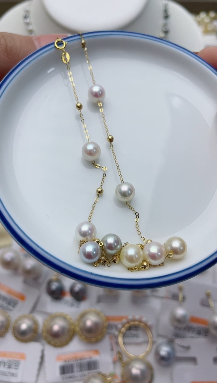 【闪购商品】海水珍珠颈饰18K金镶嵌W31
