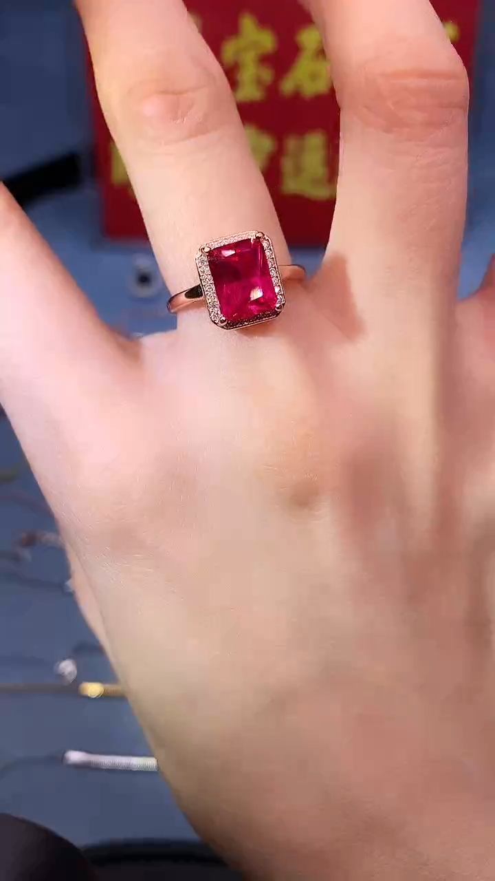 【闪购商品】红宝石戒指银S925镶嵌11111
