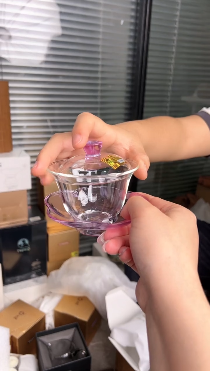 舒文盖碗浅紫色    