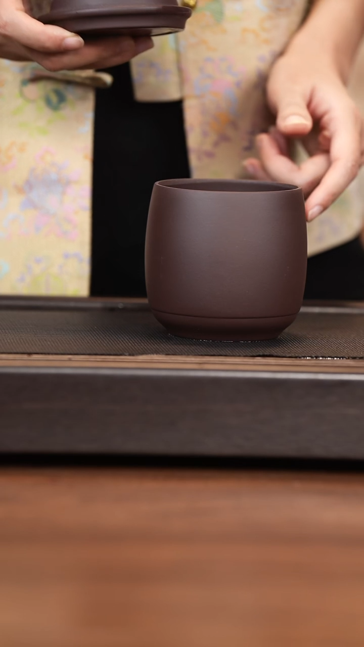 茶壶紫砂月亮紫砂 盖杯 绞泥