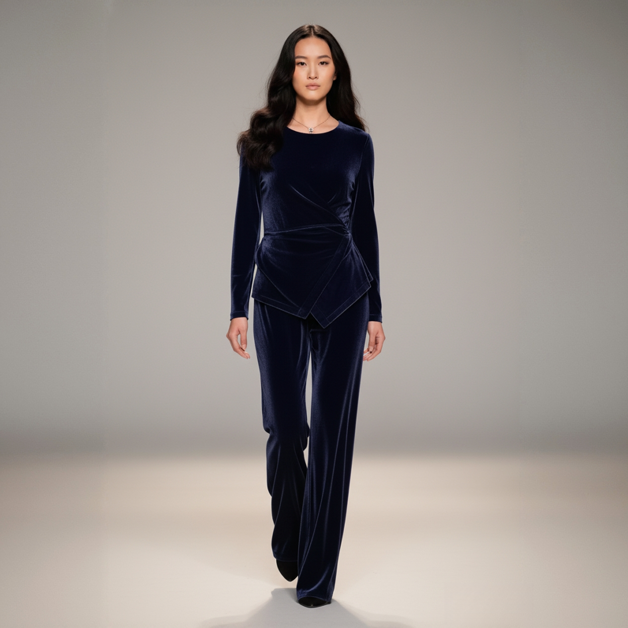 【C180】真丝丝绒时尚新款气质风迪拜服饰休闲轻奢【套装】设计师