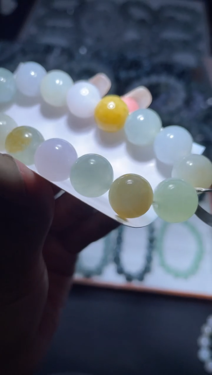 【闪购商品】定制翡翠未镶嵌天然缅甸A货翡翠手串13