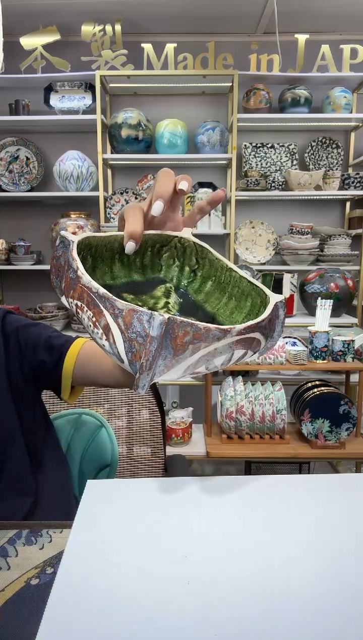 陶瓷作家器四方钵一只