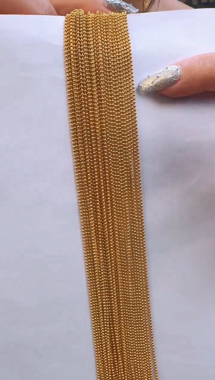 42cm1.3mm固定不可调节切面珠珠链1.70g（多样性发货）