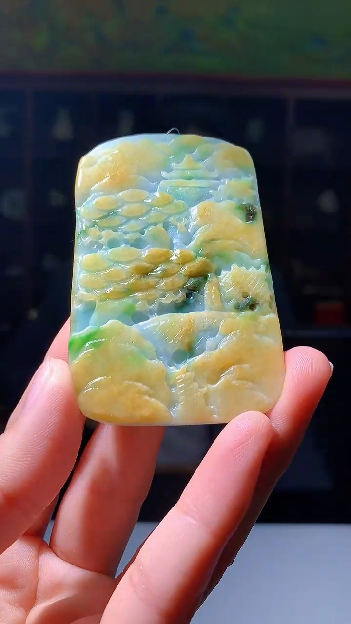 【闪购商品】定制翡翠未镶嵌1088hm-毛货挂件16