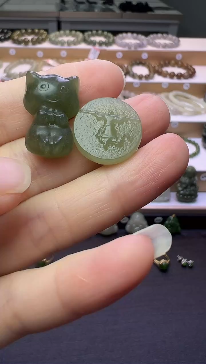 颈饰未镶嵌和田玉26号链接两个12米