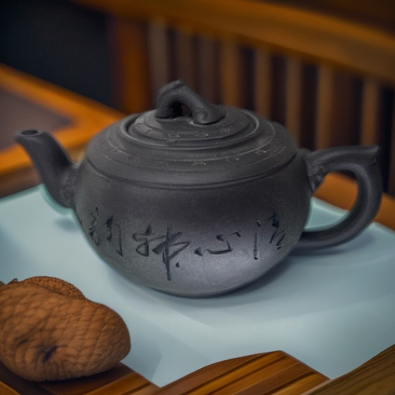 中式简约精美陶瓷紫砂壶