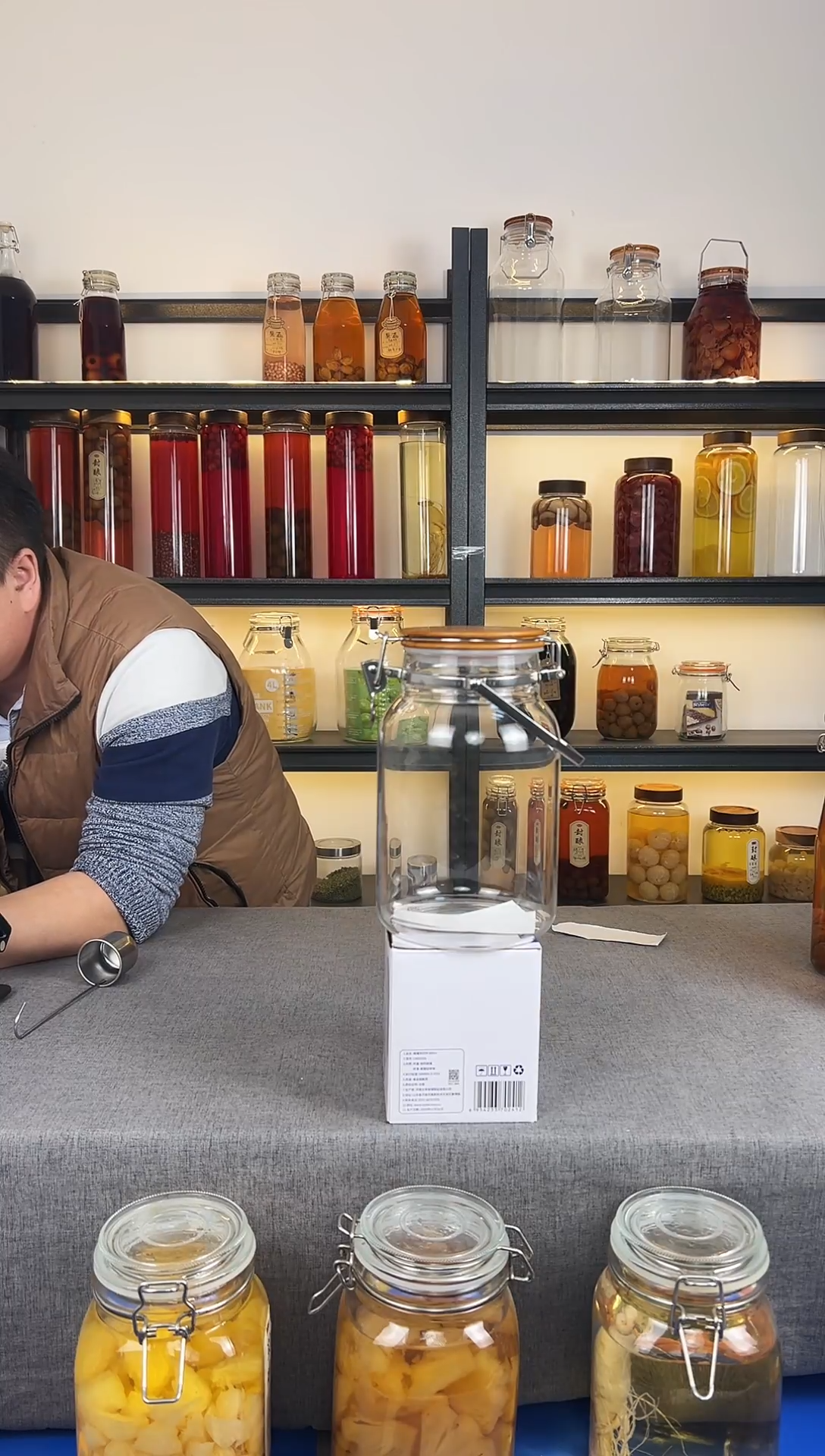 普通玻璃盖子款小树璃 年轮2000ml 单只