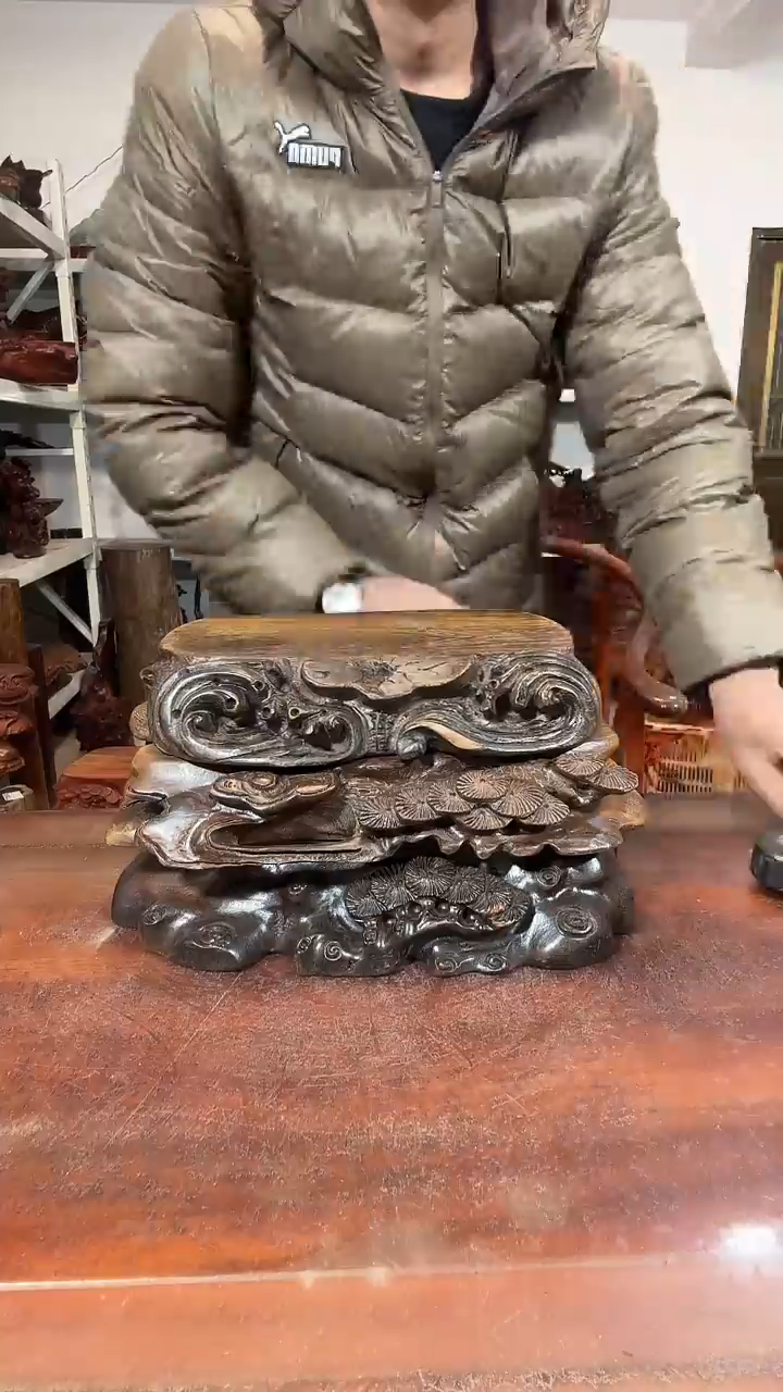 木扶**尘红木随形创意底座yyds