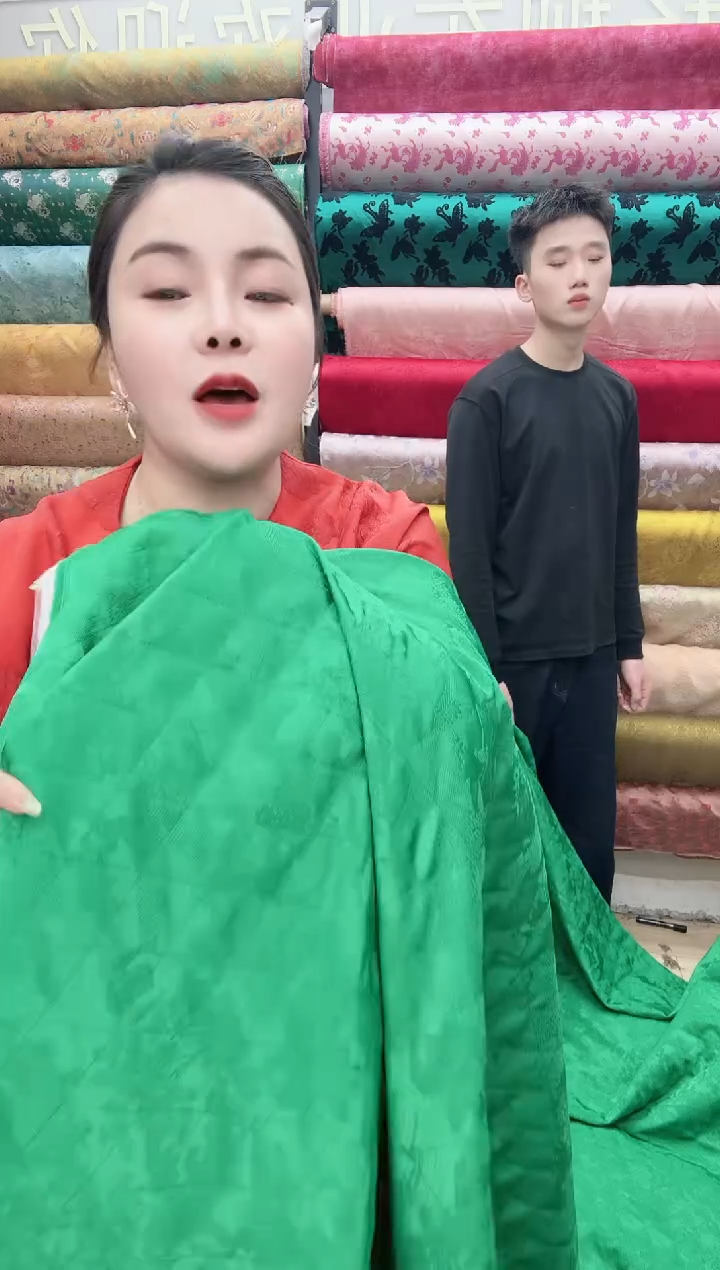 3号绿色植物丝提花绗棉1.5米