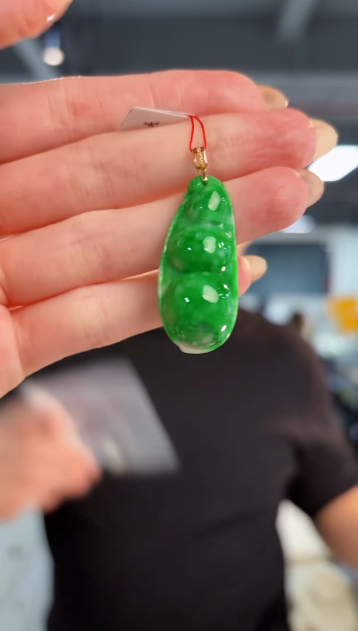 【闪购商品】翡翠颈饰18K金镶嵌缅料A货/支持复检/一件