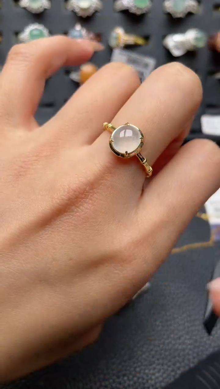 【闪购商品】翡翠戒指银S925镶嵌2222222222  70