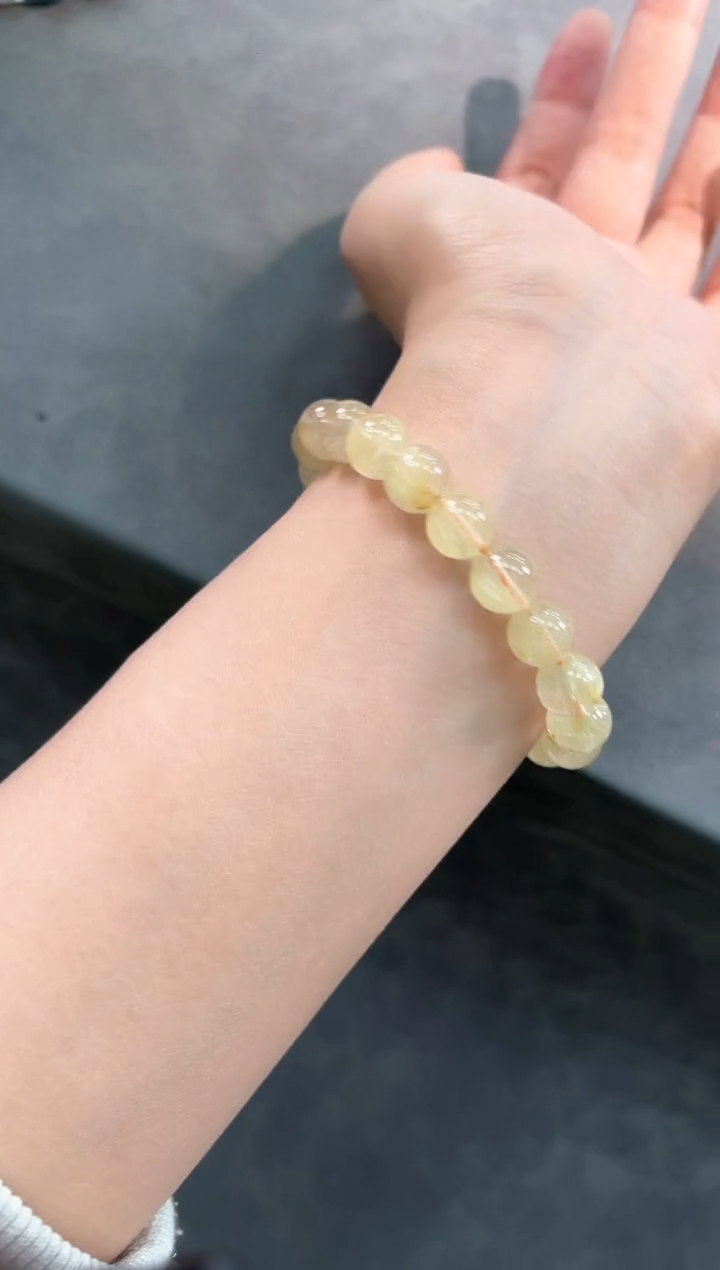 【闪购商品】发晶手链未镶嵌98号金太阳单圈9.5mm
