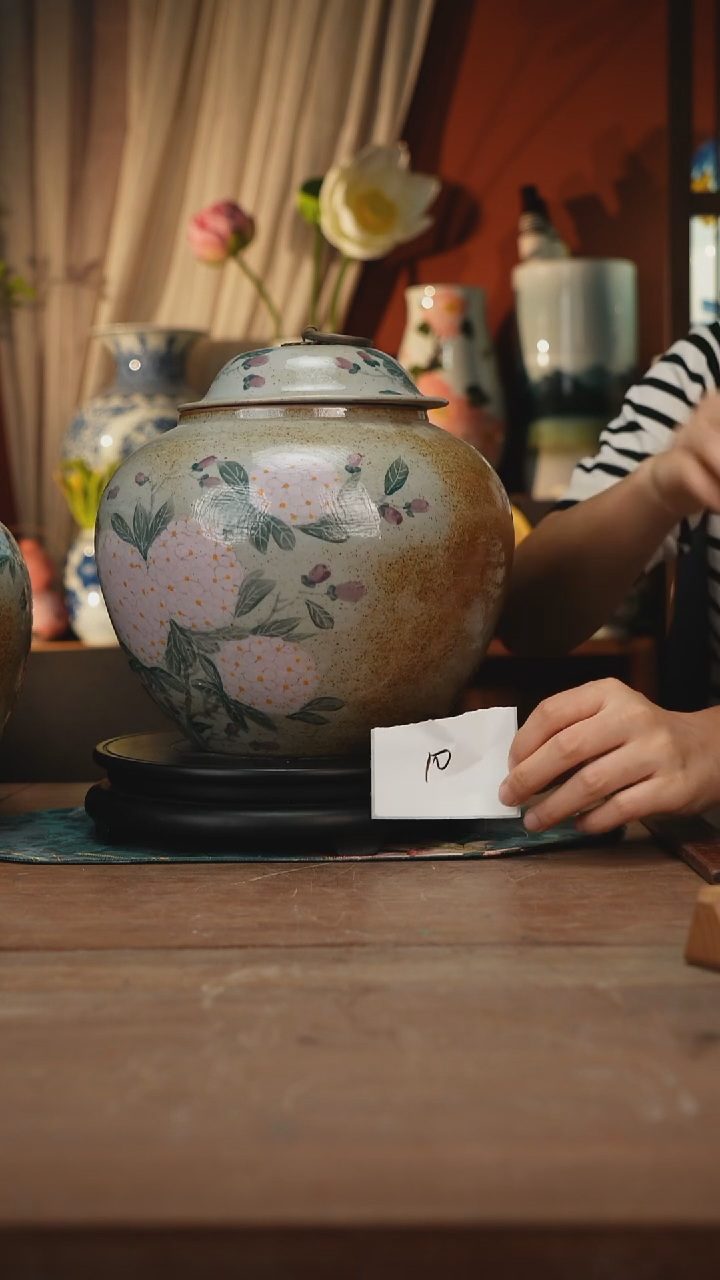 瓶景德镇设计师釉下手绘陶瓷花瓶