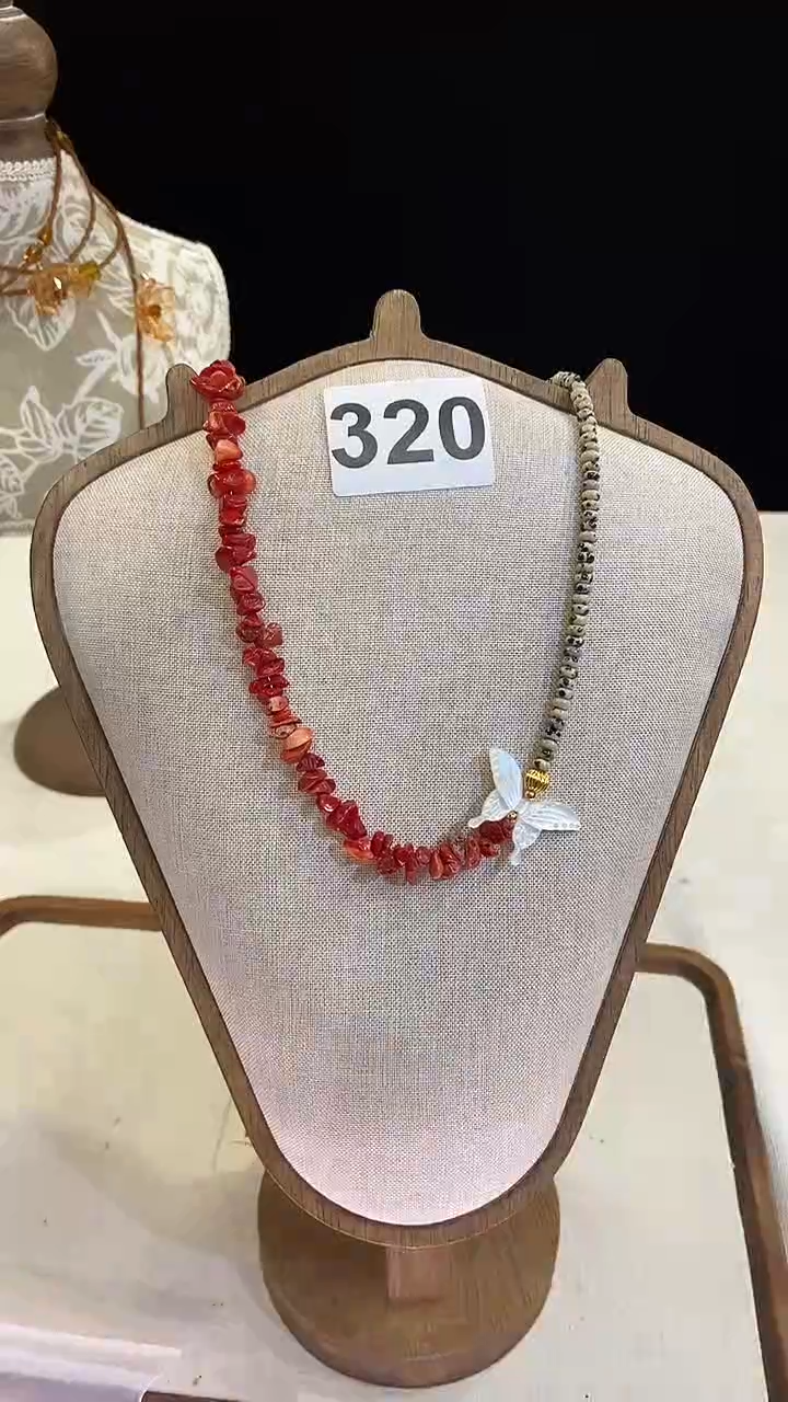 项链钛钢淡水珍珠320