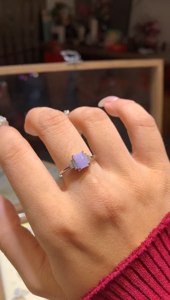 【闪购商品】翡翠吊坠(不含链)银S925镶嵌戒指