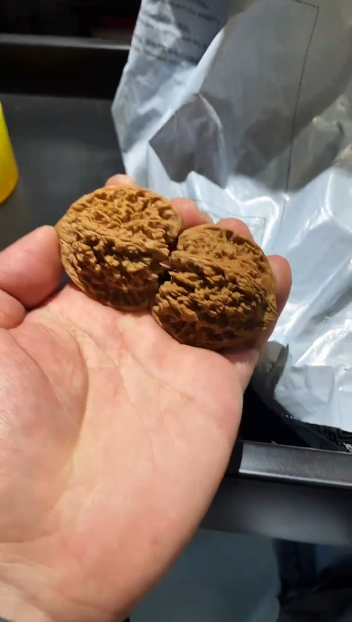 把件文玩核桃哥们福利【百花山狮子头】凹底无修老款#453439