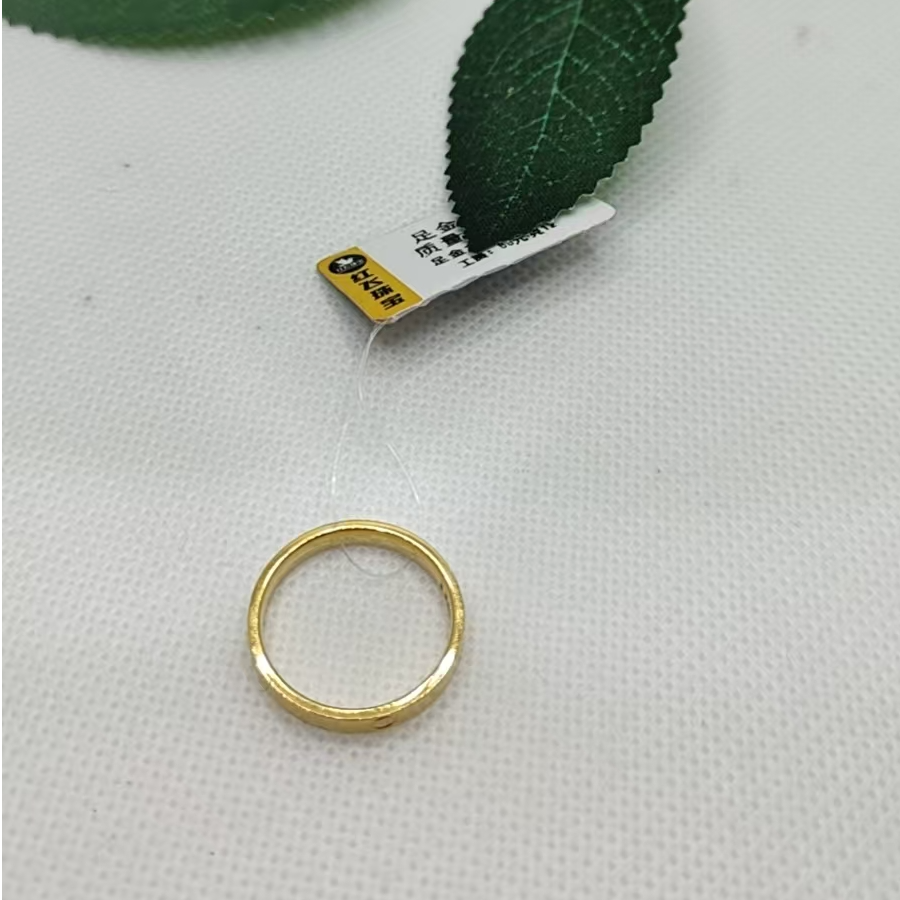 红飞珠宝足金戒指