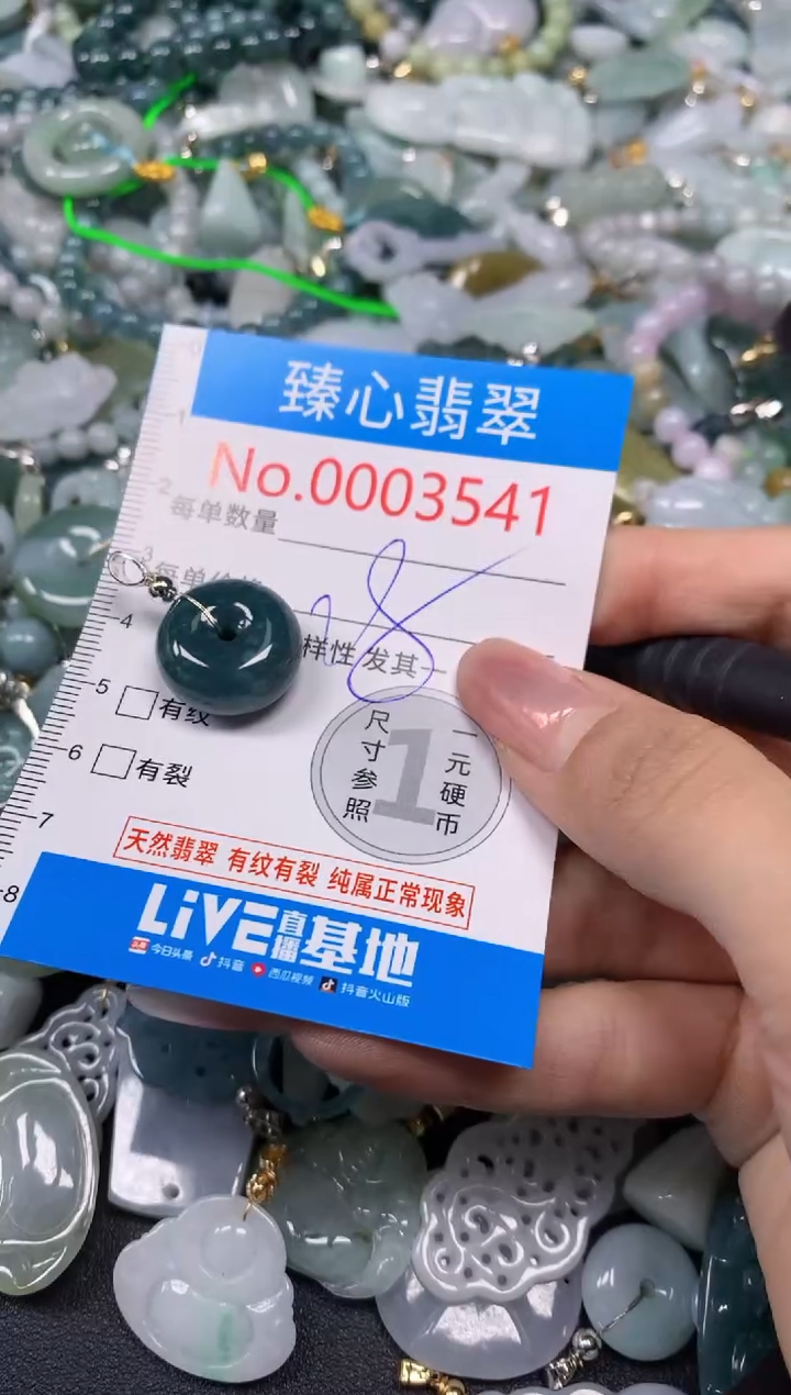 【闪购商品】翡翠颈饰未镶嵌含绳0003541