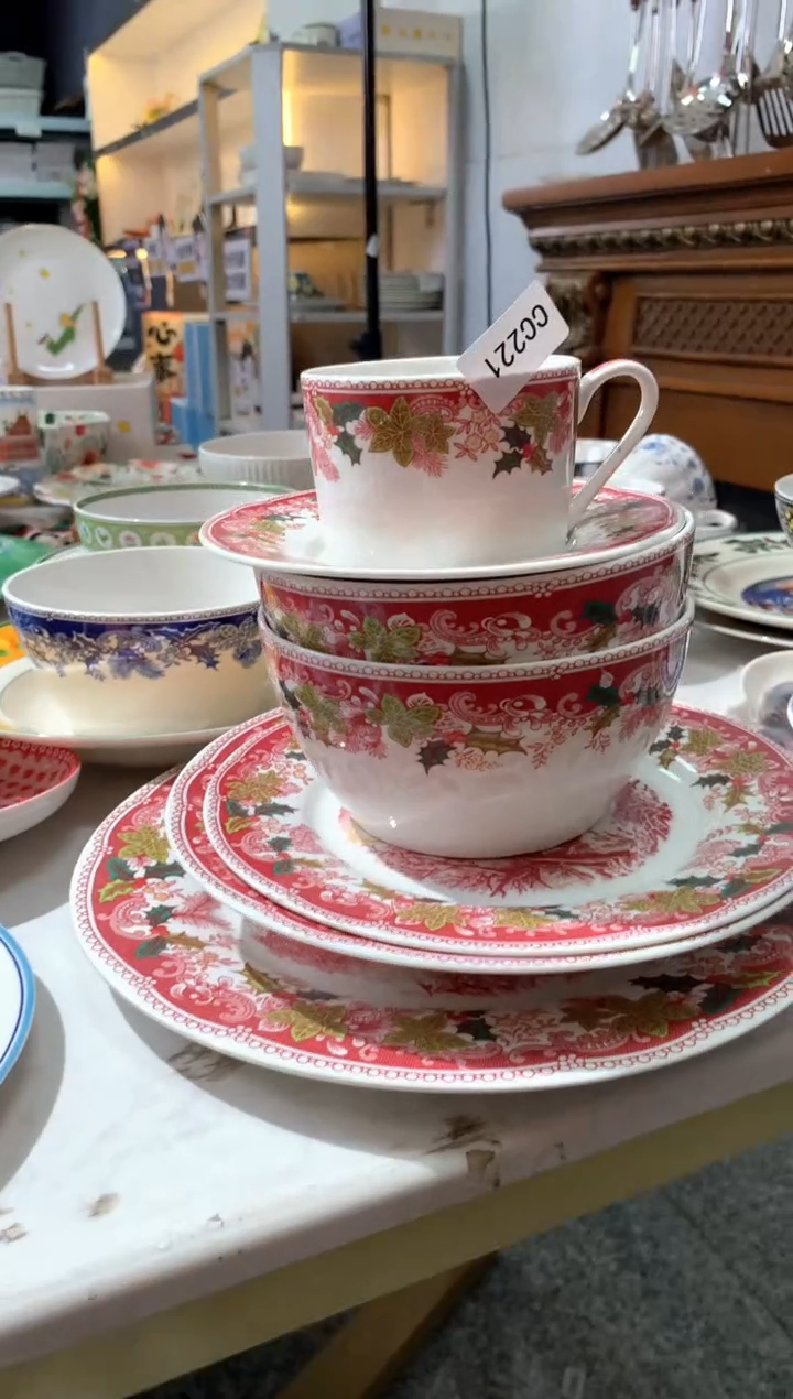 【闪购商品】瓷片陶瓷原单CC221餐具7件套