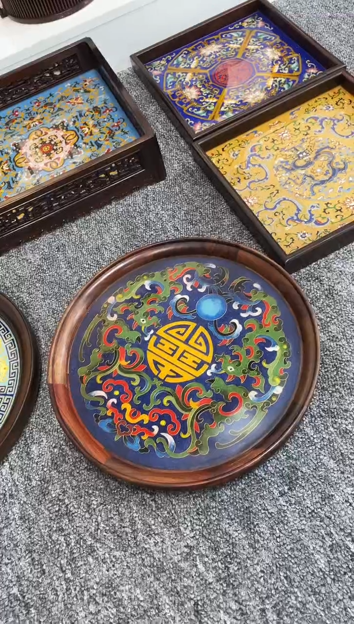 【闪购商品】红酸枝木类成套家具圆盘