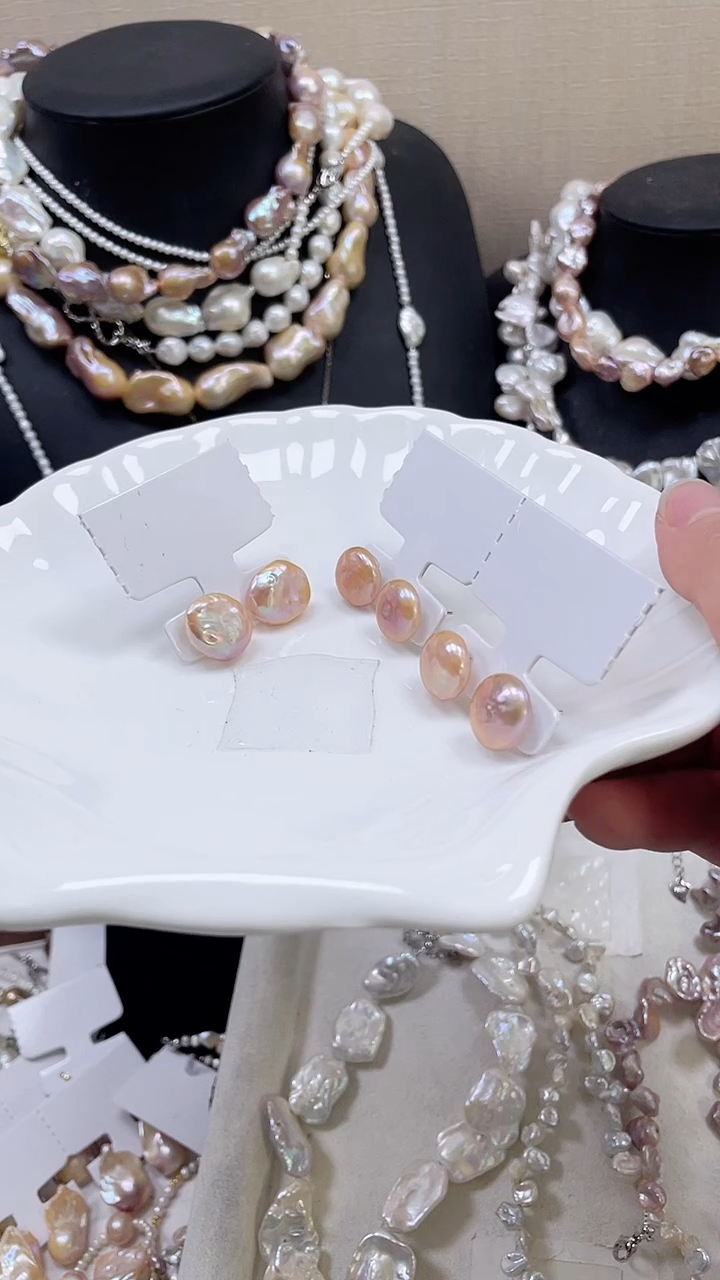 未镶嵌耳饰淡水珍珠【纯恬饰品】（多样性发货发一）