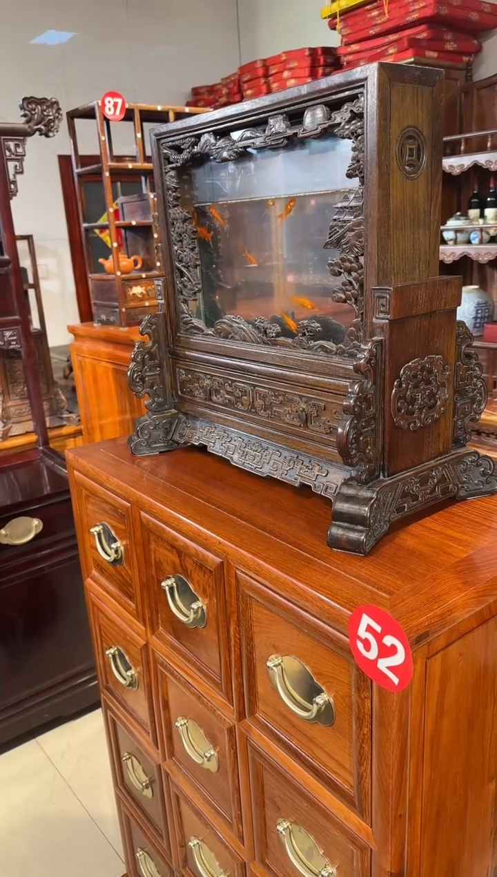 【闪购商品】木木艺缅花雕刻鱼缸2800.888