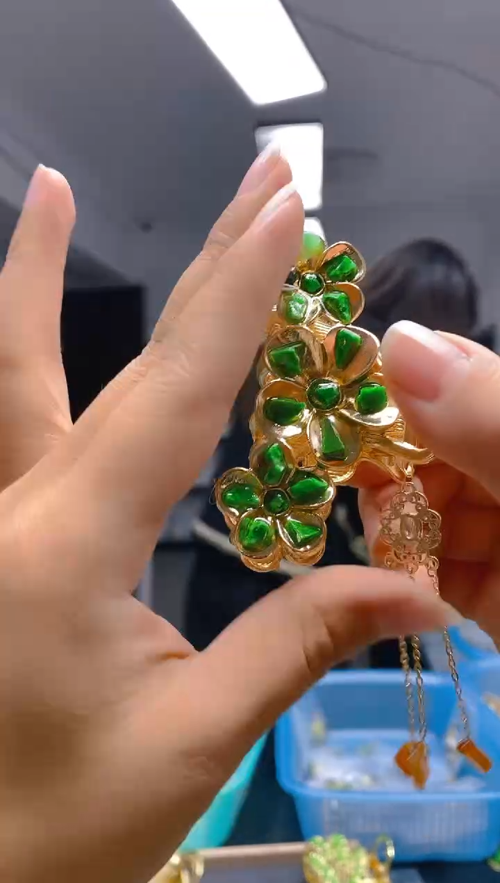 【闪购商品】翡翠耳饰合金0637翡翠发簪