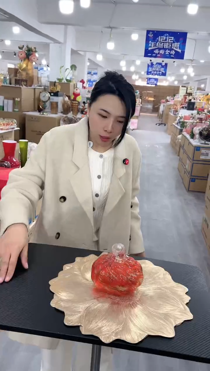 【闪购商品】琉璃瑞鸿花器c早16