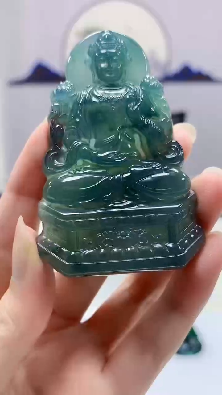 【闪购商品】定制翡翠未镶嵌4688zm-毛货赠珠链