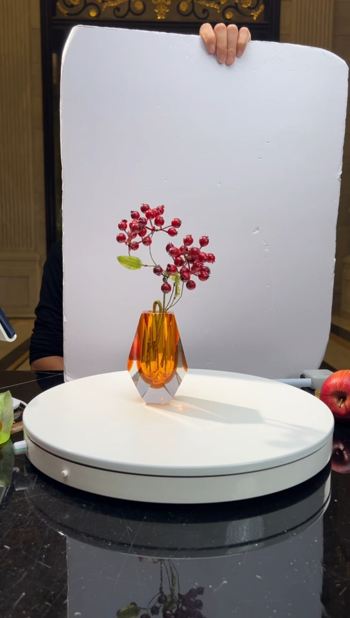 【闪购商品】摆件钻石切割茶金色小香薰瓶