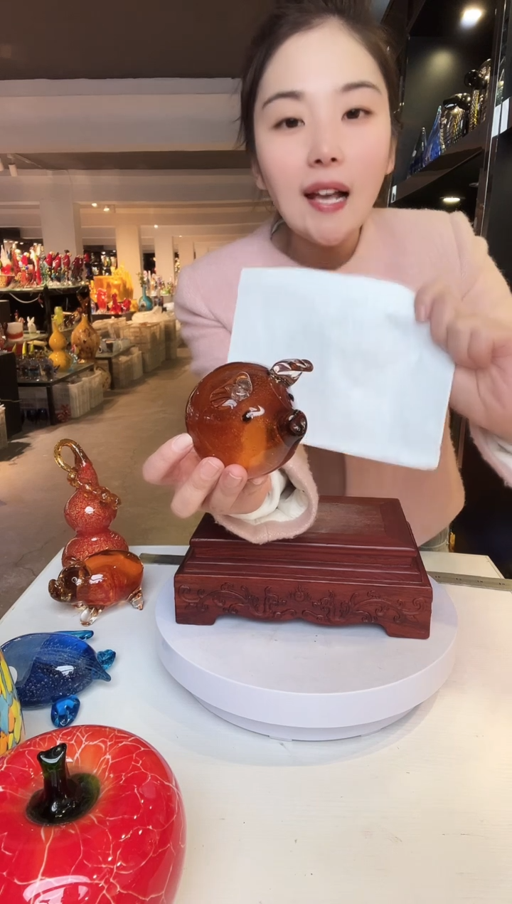 【闪购商品】茶盏琉璃摆件家居摆件