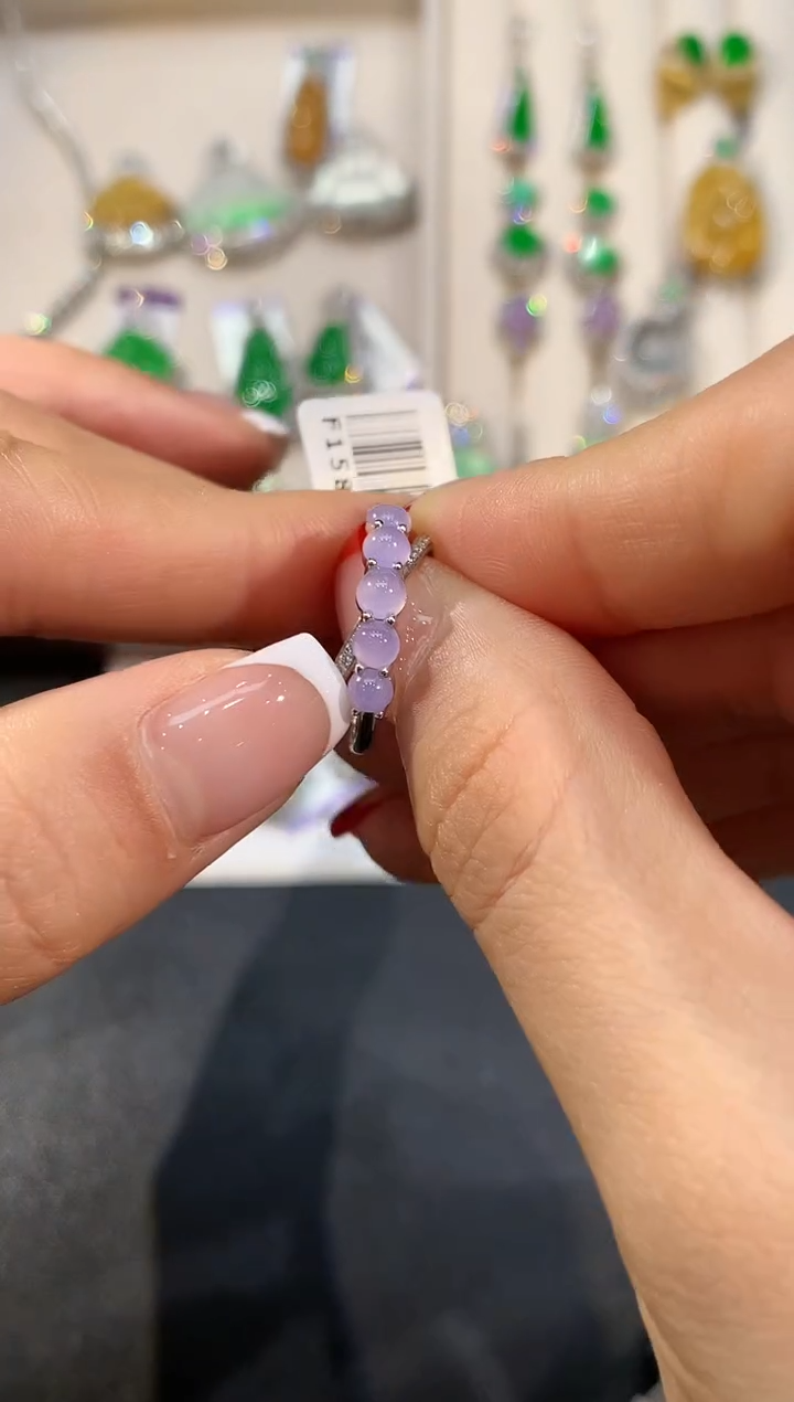 【闪购商品】翡翠戒指18K金镶嵌F1588