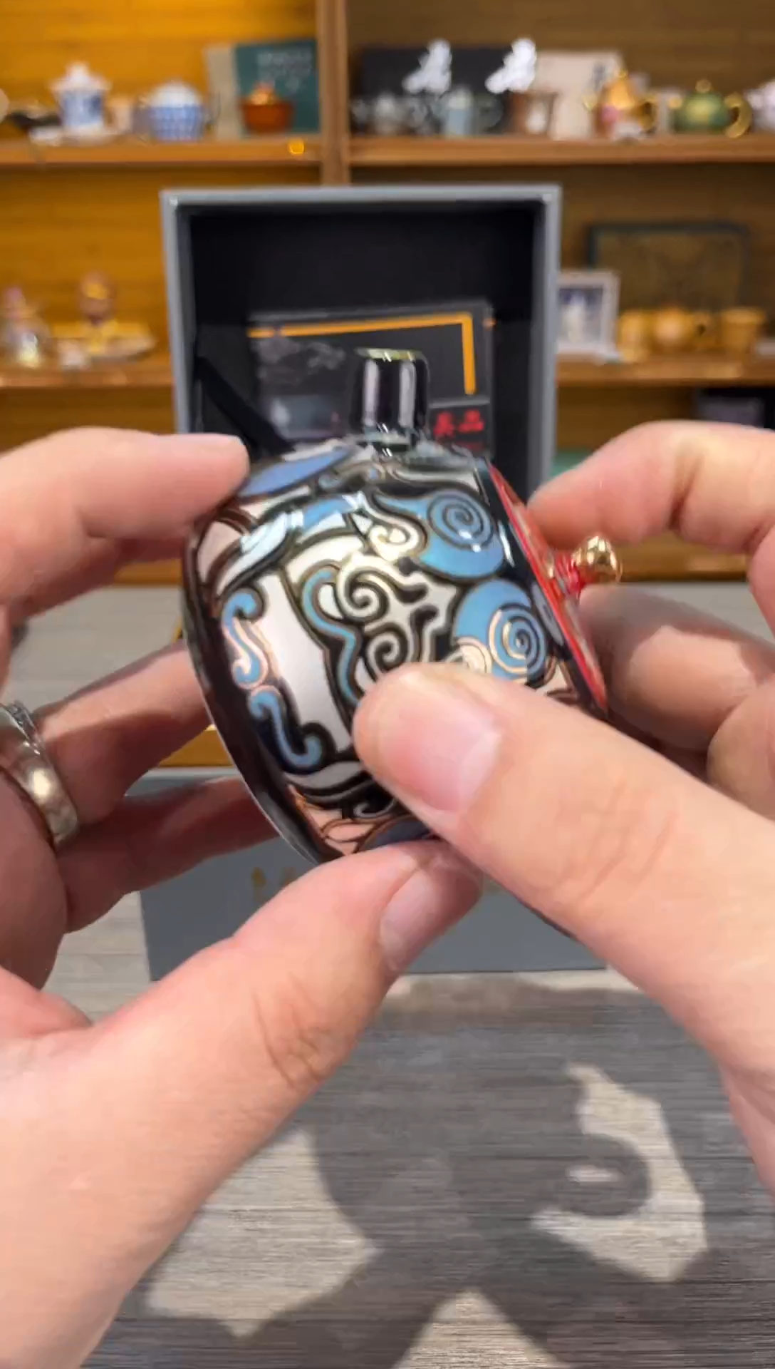 【闪购商品】红顶金银错单壶茶具