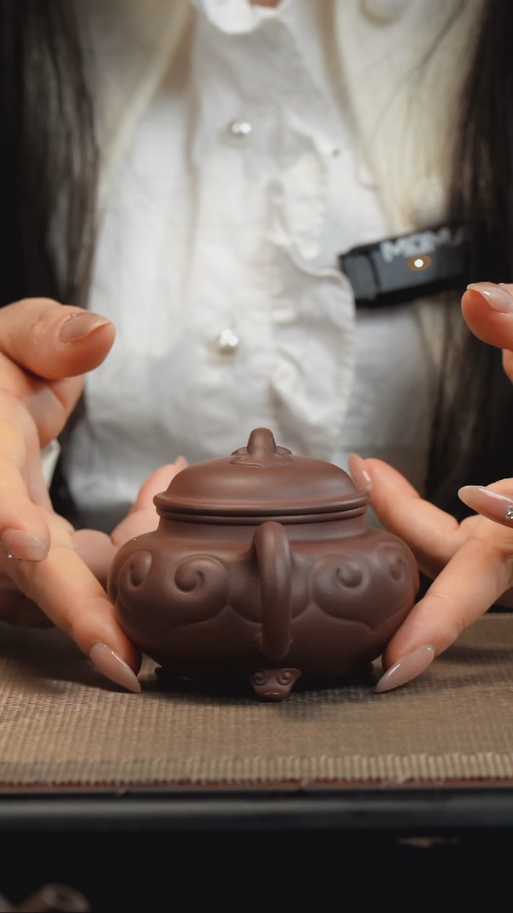 【闪购商品】紫砂茶壶底槽清如意仿古