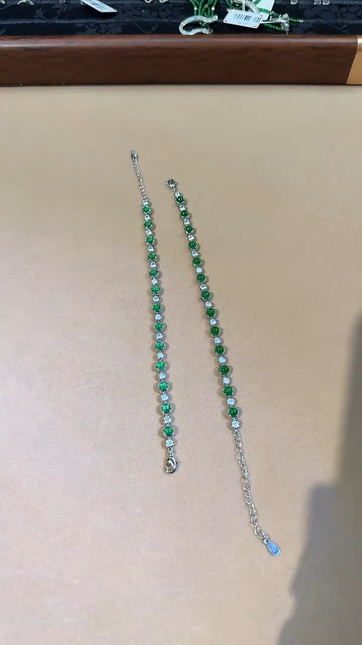 合金手链翡翠翡翠蛋面手链