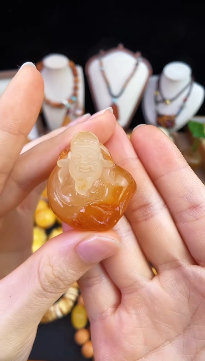 琥珀未镶嵌珠宝奇石浅**舒柒月