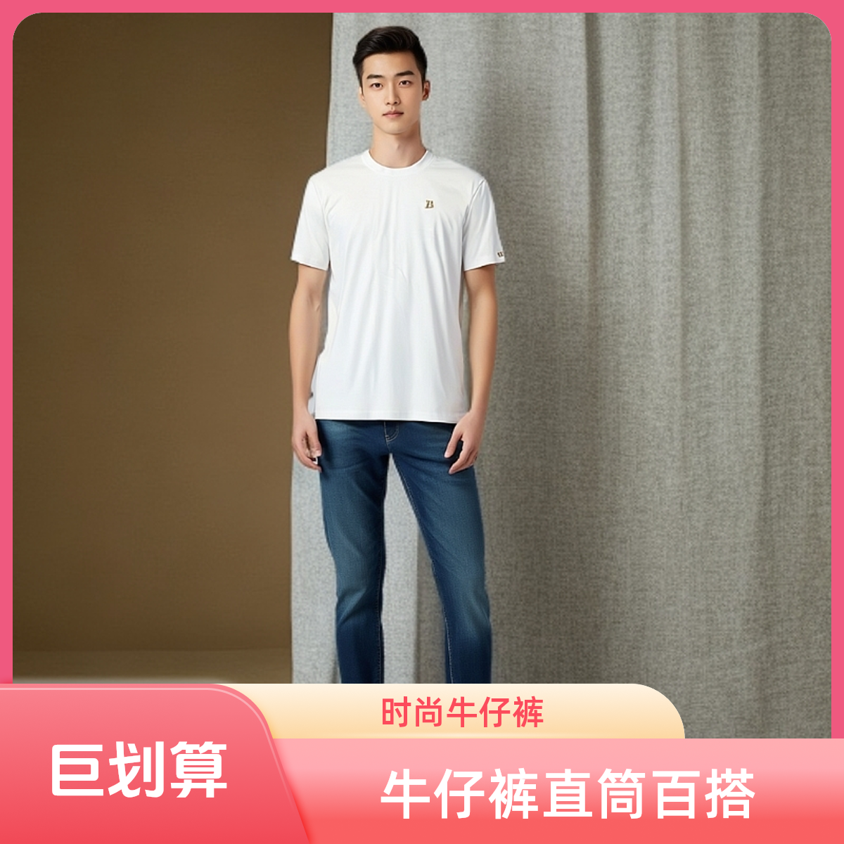 1（J）男士牛仔裤时尚夏季