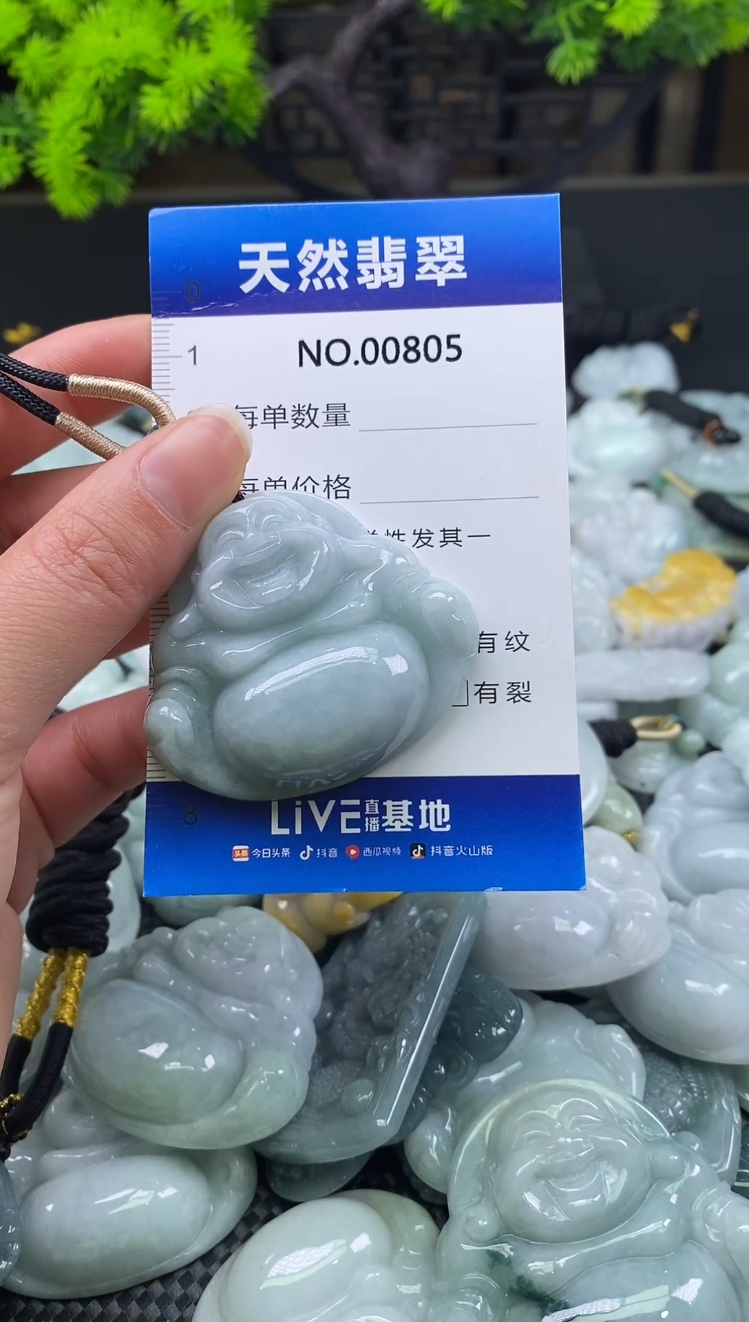 颈饰未镶嵌翡翠天然缅甸翡翠805