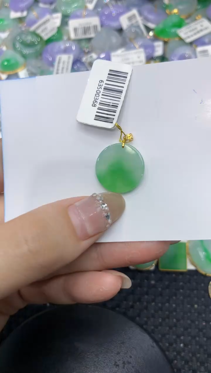 【闪购商品】翡翠颈饰18K金镶嵌2222222222