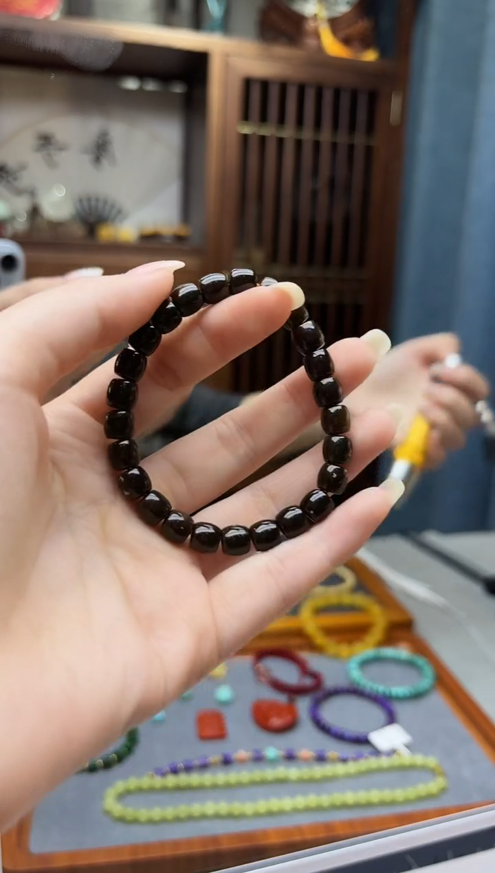 未镶嵌和田玉挂件和田玉直切手串7.8mmZD