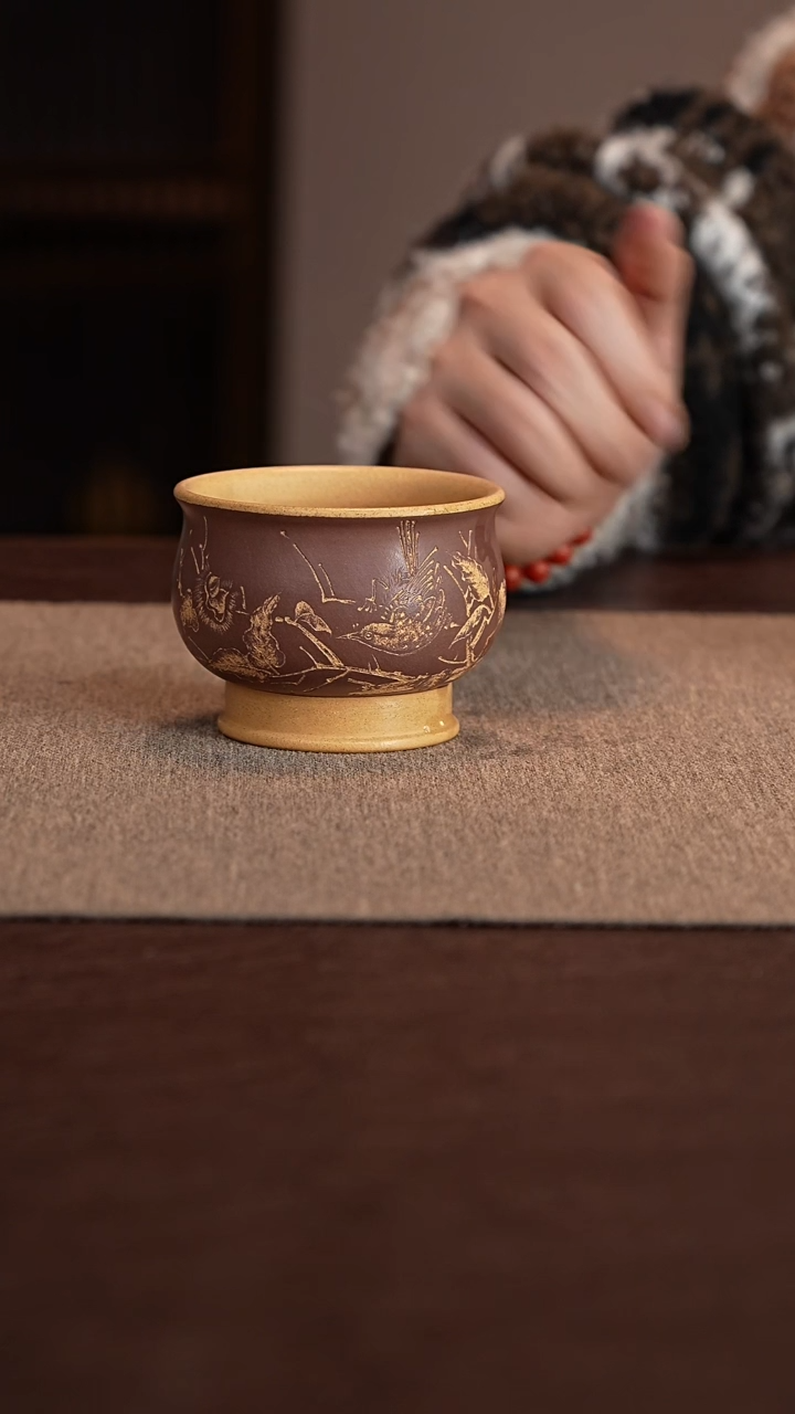 【闪购商品】紫砂茶壶梨皮黄粉浆主人杯