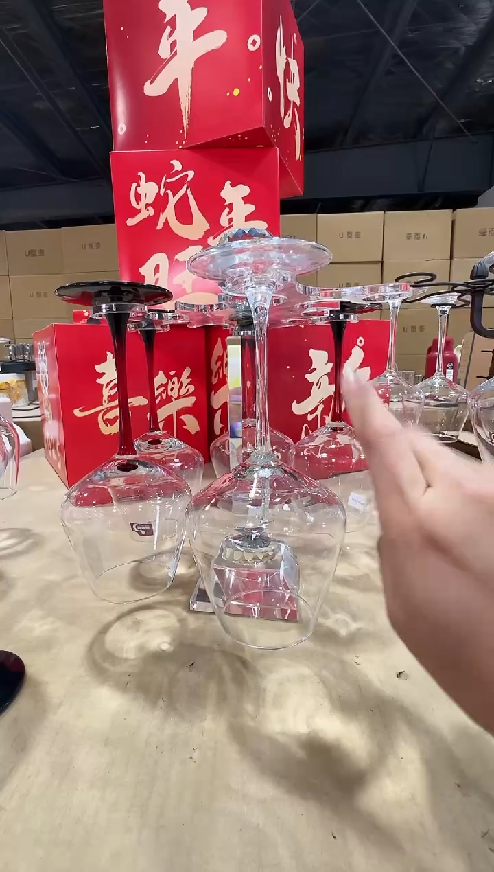 【闪购商品】水晶玻璃无盖款直播专属6个透明450+杯架