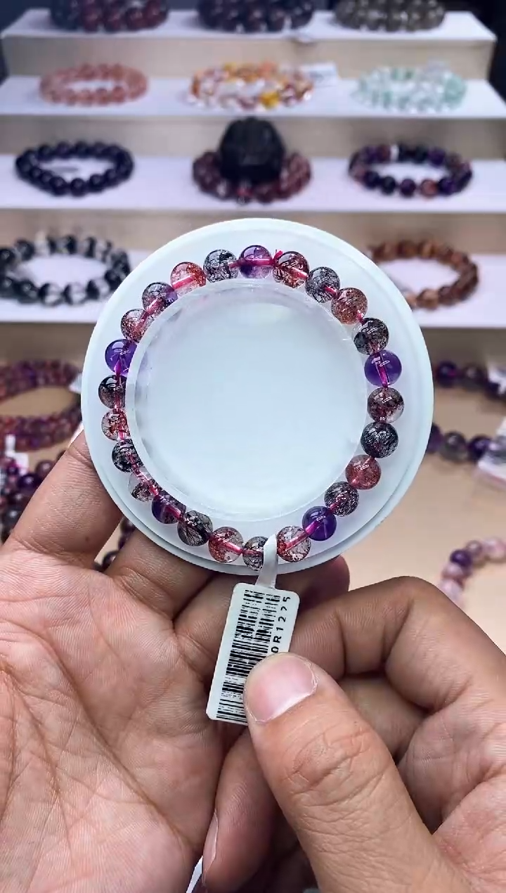 【闪购商品】水晶手链未镶嵌黑加仑超七单圈7m+