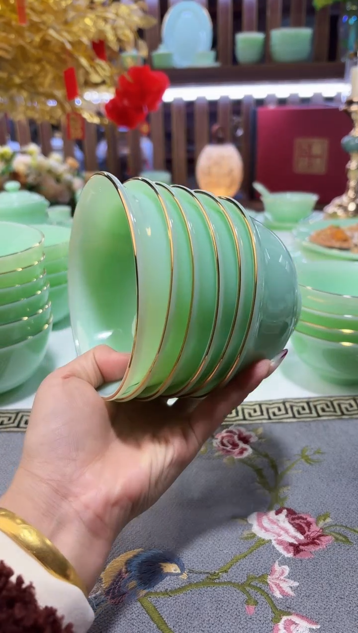 玉瓷4.5英寸饭碗6个