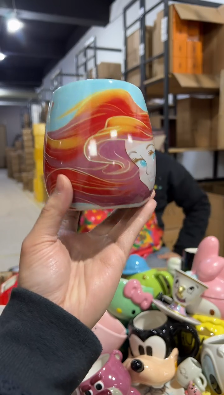 【闪购商品】杯陶瓷美人鱼大肚杯