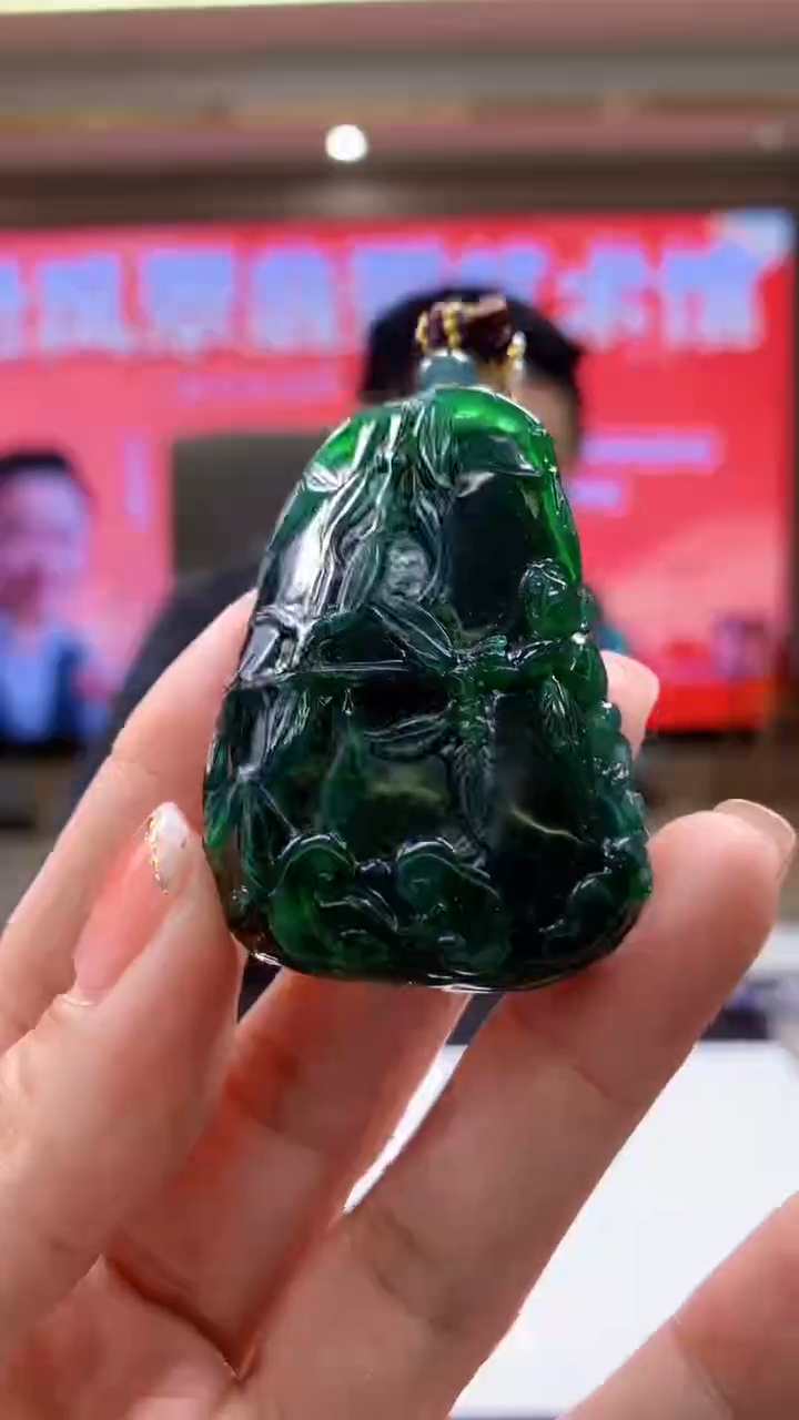 定制翡翠未镶嵌1034jj-毛货挂件46