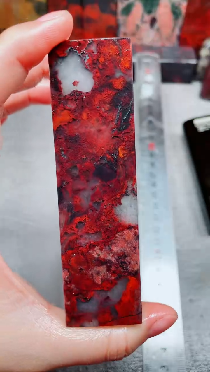 桂林鸡血玉素章3.0左右24