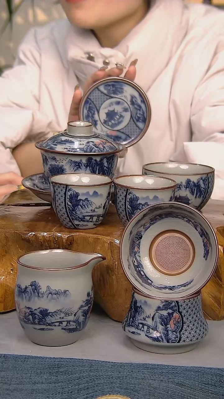 【闪购商品】7件套陶瓷茶具家用简装系列